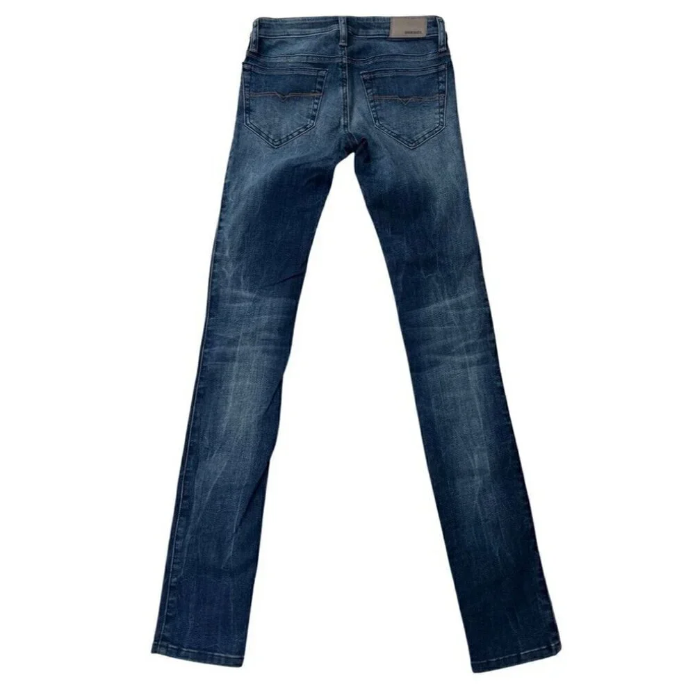 Diesel Womens Skinzee Low Super Slim Skinny Low Waist jeans Size W26 L32 $198 - Picture 9 of 13